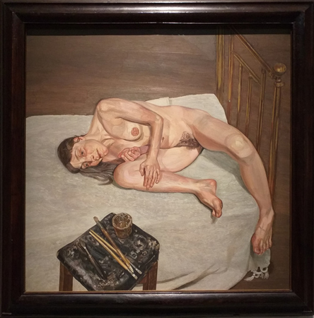 Люсьен Фрейд. Обнаженный портрет. 1972—1973. Холст, масло. 61х61 см