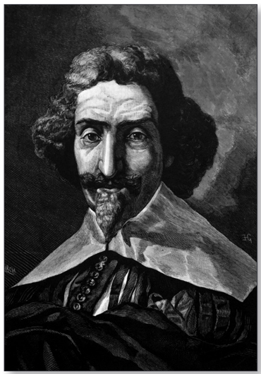 Мигель де Сервантес. Копия гравюры, опубликованной в журнале L