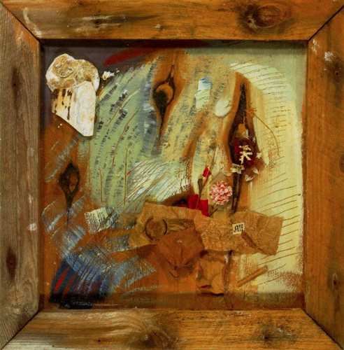 Курт Швиттерс. Альф. Мерц-картина. 1939. Ассамбляж. Частное собрание