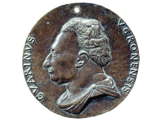 Медаль Гуарино да Верона (аверс). Около 1446. Бронза; диаметр 9,5