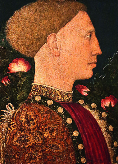 Пизанелло. Портрет Леонелло д’Эсте. 1441. Дерево, темпера; 26×18