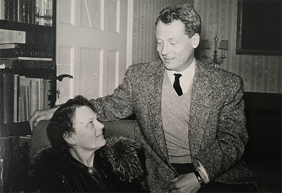 Софья Набокова-Фазольт и ее сын Николай Фазольт, отец Константина. 1954