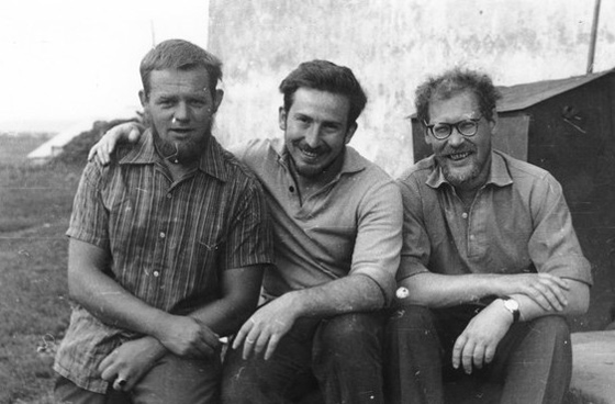 С друзьями (Евгений Рывкин, Арий Мизякин), Московская область, лето 1974, перед арестом